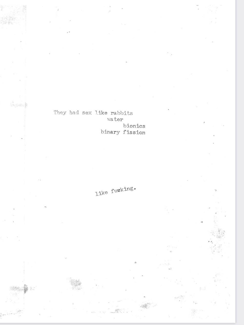 an image of typewritten text